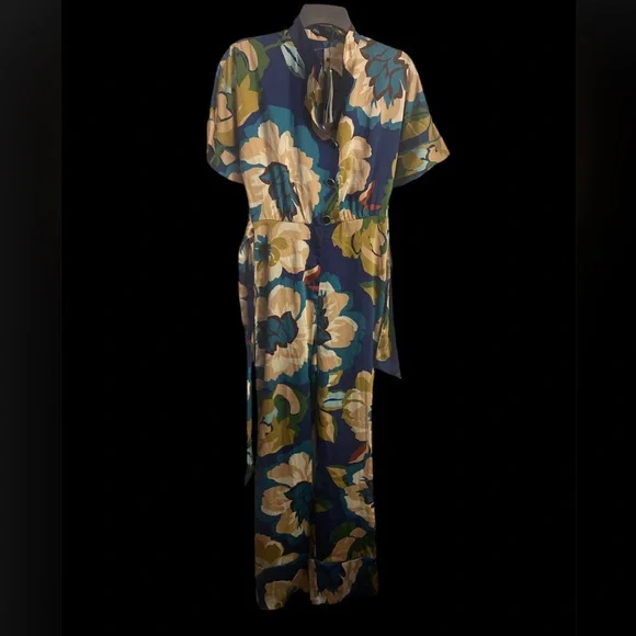 ZARA FLORAL PRINT JUMPSUIT XS NWT - Picture 3 of 11